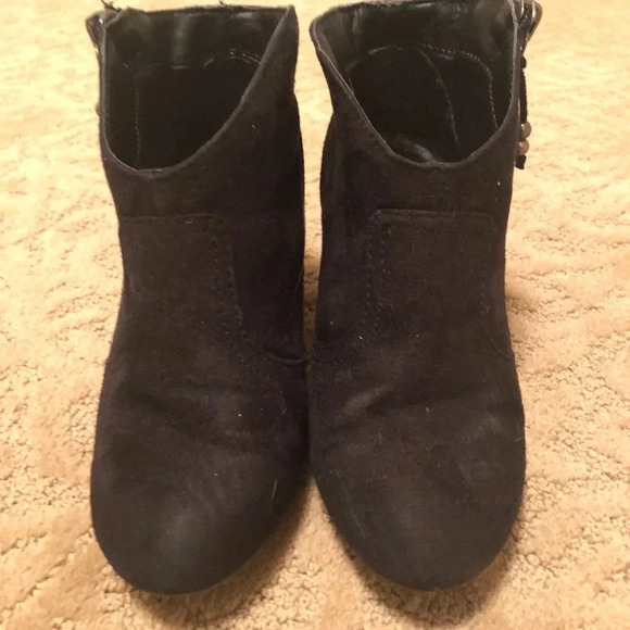 Madden girl Payge bootie boots 6.5 shoes black suede block heel - Picture 3 of 8